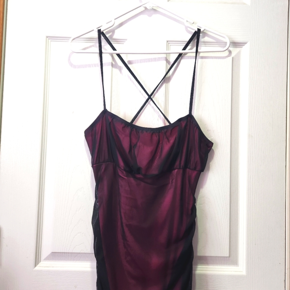 SHEIN Black and Pink Mini Dress